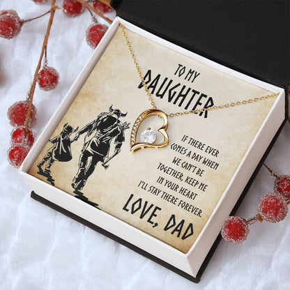 From Viking Dad To My Daughter I Want You To Believe Deep In Your Heart Love Dad Daughter Gift Viking Daughter Christmas Gift White Forever Love Necklace