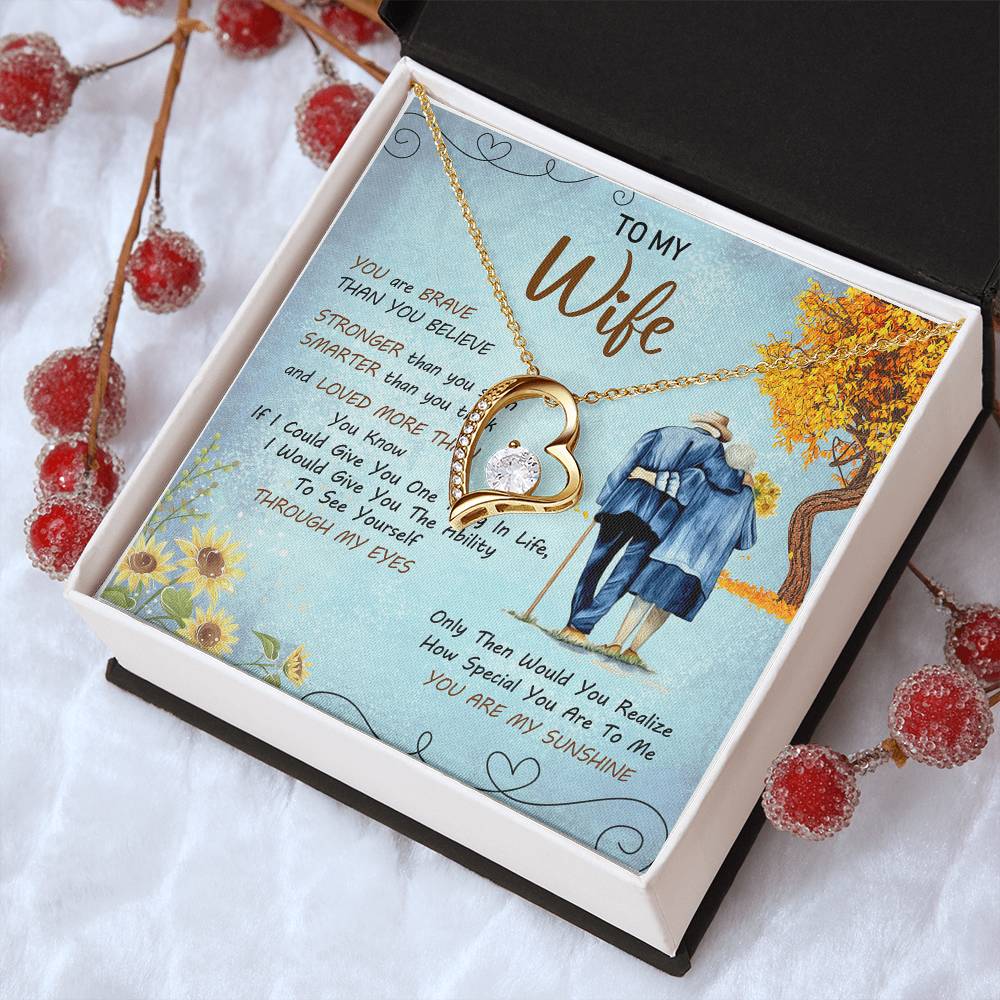 To My Wife Beauty Necklace Mother's Day Gift From Husband Anniversary Gift For Wife Birthday Gift For Wife Gift For Wife Necklace For Forever Love Necklace