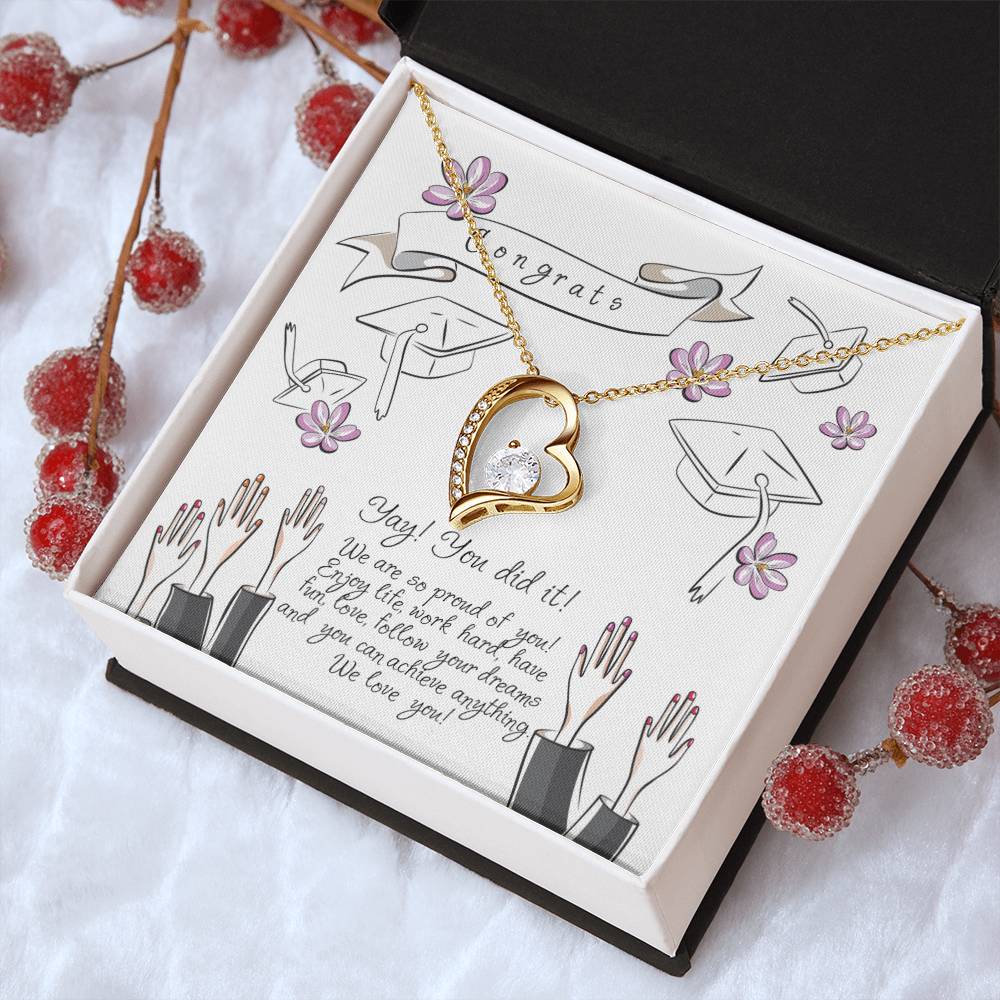 Congrats Your Senior On Her Graduation 2022 With An Incredible Necklace With Motivation Congratulations I Am So Proud Of You Forever Love Necklace