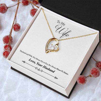 Valentine's Day Necklace Gift With Message Card For Wife From Husband Wife Birthday Wife Anniversary Wedding Gift For Wife Gift For Her Forever Love Necklace