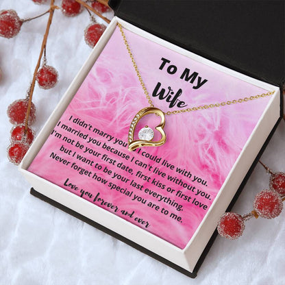 To My Wife Necklace Gift For Wife Love Necklace Romantic Gift Present For Wife Best Wife Wife Necklace Anniversary Gift For Wife Forever Love Necklace