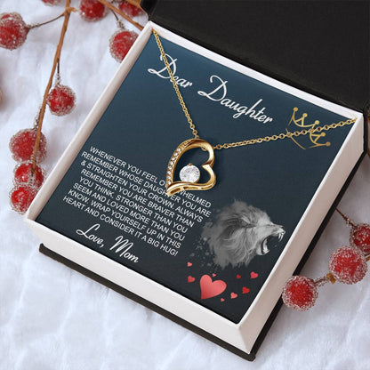 Dear Daughter Brave Lion Forever Love Necklace