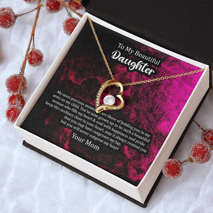 Daughter Necklace To Daughter From Mom Daughter Inspirational Giftdaughter Necklace Gift For Daughter Forever Love Necklace