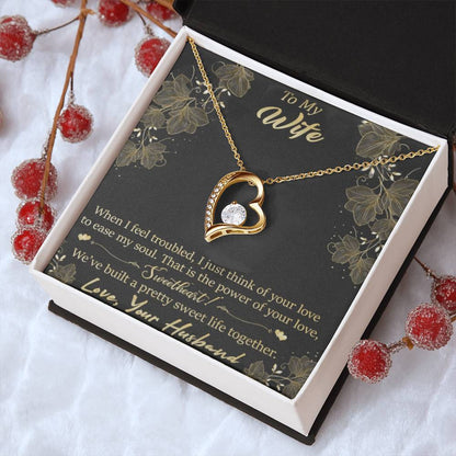 To My Wife - Sweet Life Together - 92.5 Sterling Silver Pendant Forever Love Necklace