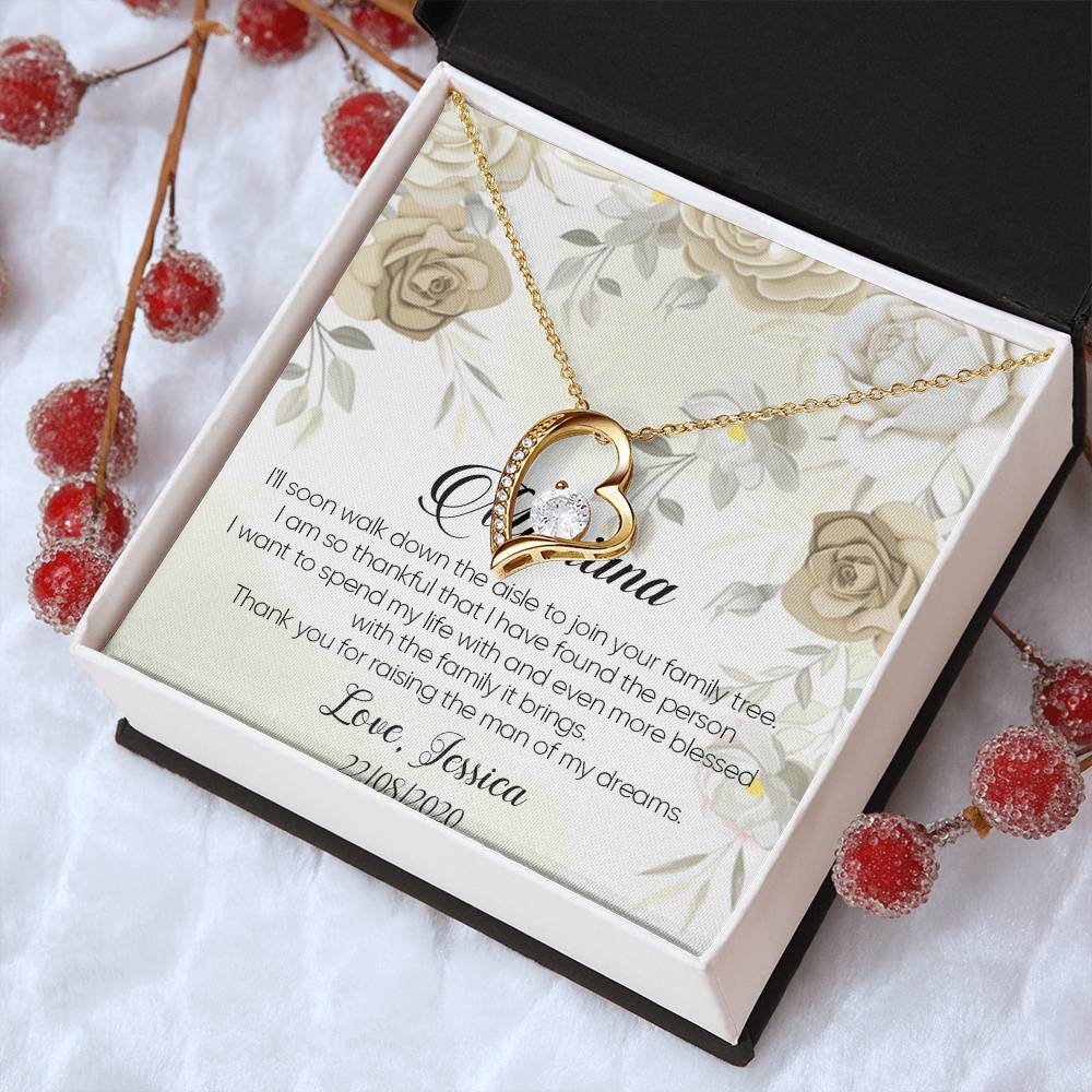 Customize Mother Of The Groom Gift Mother Of The Bride Necklace Gift Mother In Law Necklace Gift Wedding Gift 1 Forever Love Necklace