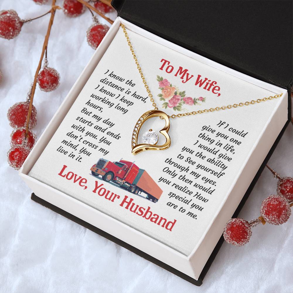 Trucker's Wife Forever Love Necklace