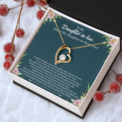 Daughterinlaw Gift Necklace Wedding Gift Jewelry From Motherin Law 1 Forever Love Necklace