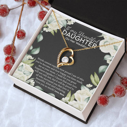 Bride Gift From Mom To Daughter On Wedding Day Wedding Necklace Gift To Daughter Gift For Daughter On Wedding Day Forever Love Necklace