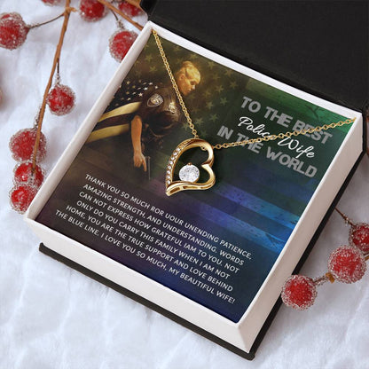 Best Police Wife Forever Love Necklace