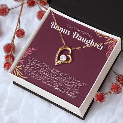 Beautiful Bonus Daughter Forever Loved Necklace Forever Love Necklace