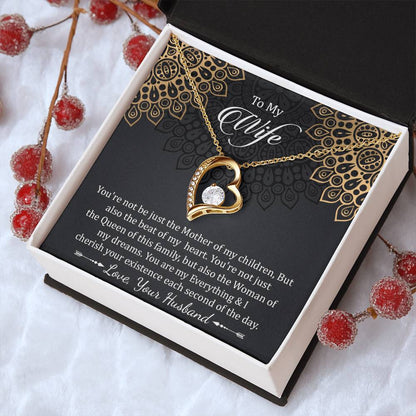To My Wife - Mother Of My Children Forever Love Necklace