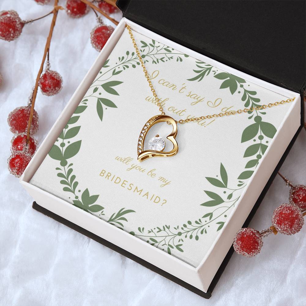 Bridesmaid Wedding Bridesmaid Gift From Bride To Bridesmaid Forever Love Necklace