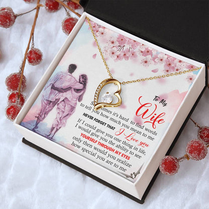 To Wife From Husband Gift Wedding Day Gift For Bride From Groom Anniversary Gift For Wife Necklace For Wife Gift To Wife From Husband Anniversary Forever Love Necklace