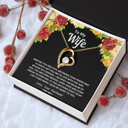 To My Wife Gave My Heart Necklace 1 Forever Love Necklace