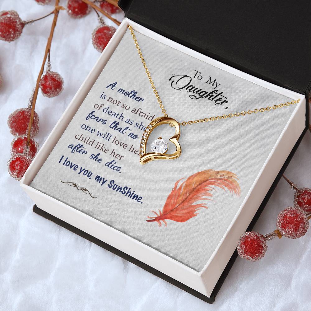 Forever Loved To My Daughter Pendant Necklace Gift Jewelry Necklace From Daughter Anniversary Daughter Mother Necklace Daughter Gift Forever Love Necklace