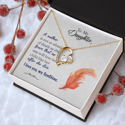 Forever Loved To My Daughter Pendant Necklace Gift Jewelry Necklace From Daughter Anniversary Daughter Mother Necklace Daughter Gift Forever Love Necklace