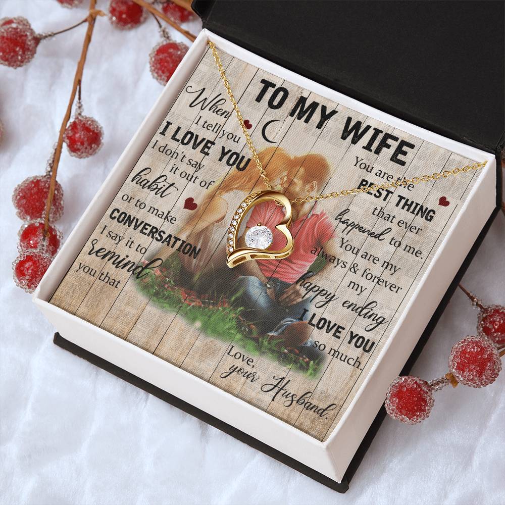 To My Wife Love Necklace Forever Love Necklace