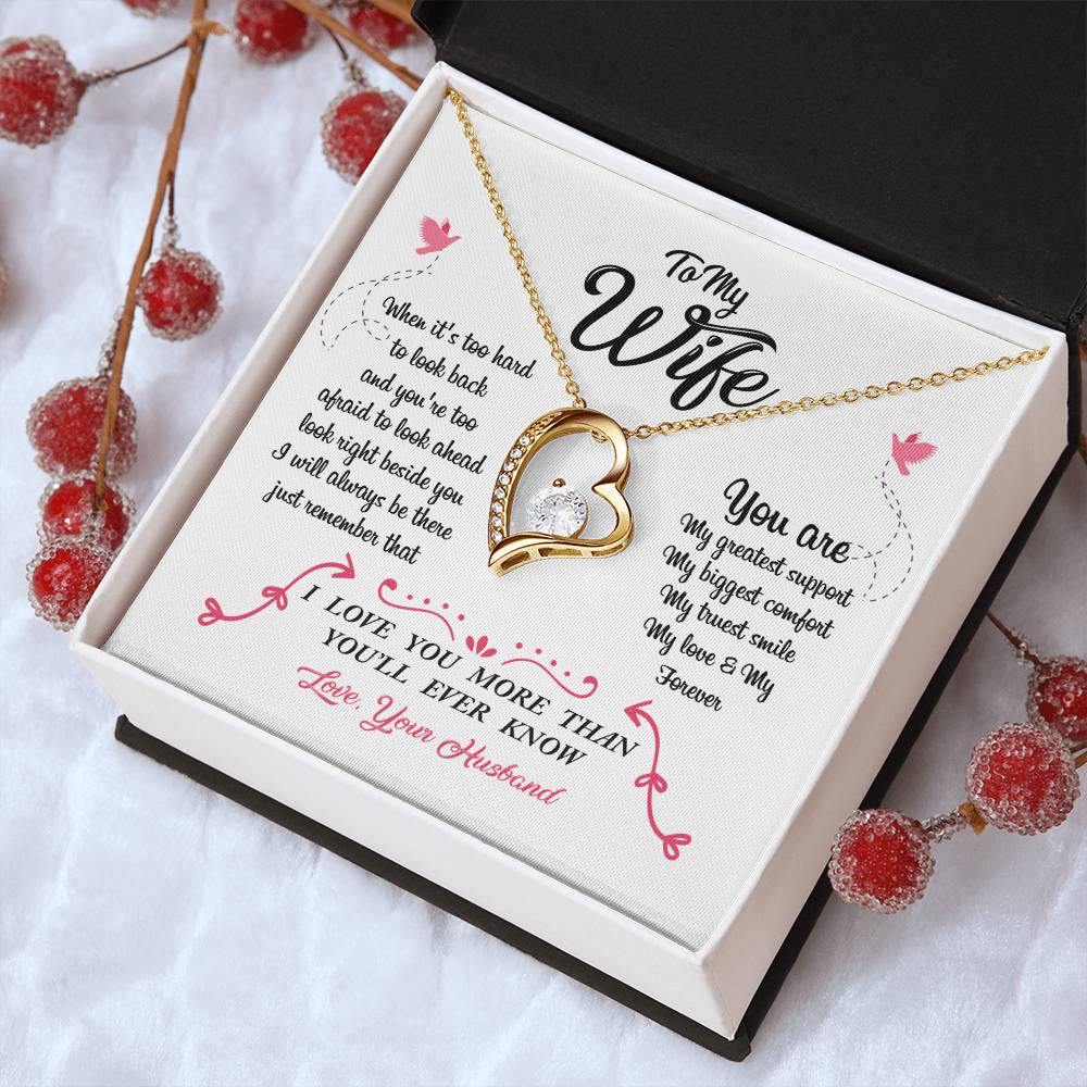 To My Wife You Are My Greatest Support Forever Love Necklace