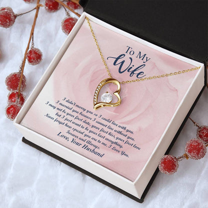 To My Wife Never Forget How Special You Are To Me. I Love You. Forever And Always Forever Love Necklace