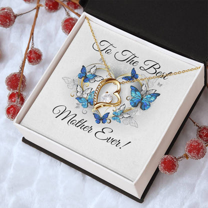 To The Best Mother Ever! Forever Love Necklace And Message Card Forever Love Necklace
