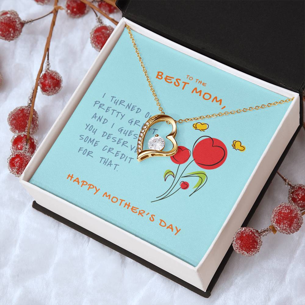 Gift For Mom Forever Love Necklace With Message Card Forever Love Necklace