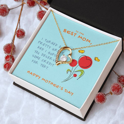 Gift For Mom Forever Love Necklace With Message Card Forever Love Necklace