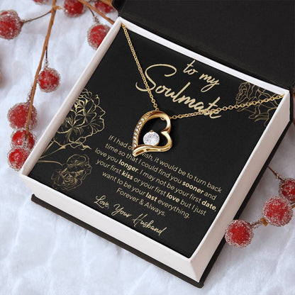 To Soulmate From Husband Heart Pendant Necklace 1 Forever Love Necklace