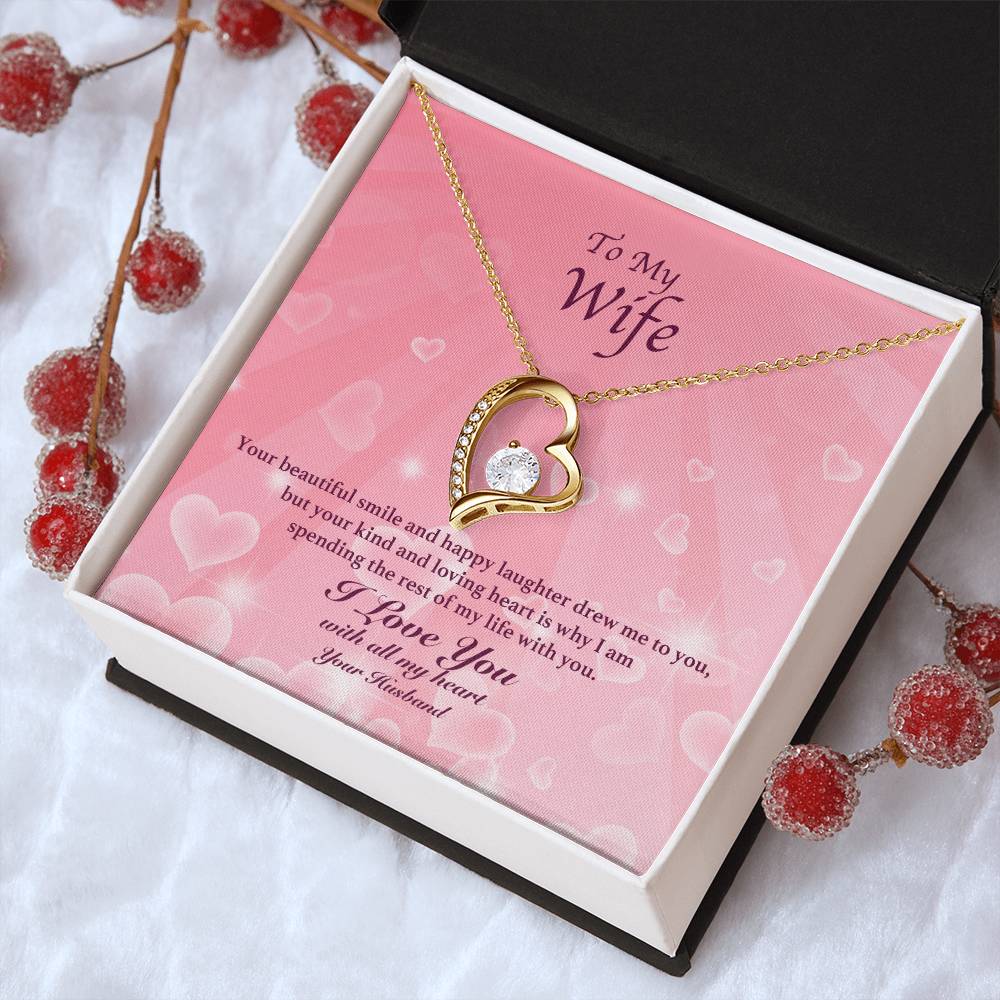 To My Wife Your Beautiful Smile Forever Love Necklace