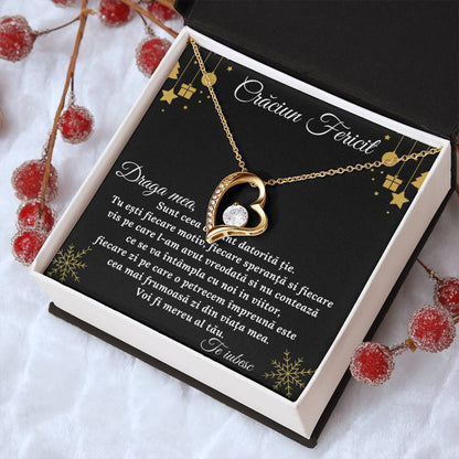 Cr?ciun Fericit Draga Meacadou Pentru Iubit? Sau So?ie 1 Forever Love Necklace