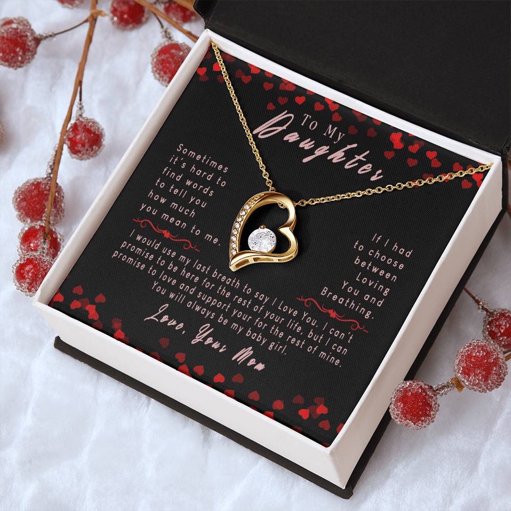Forever Love Necklace - To My Baby Girl From Mom Forever Love Necklace