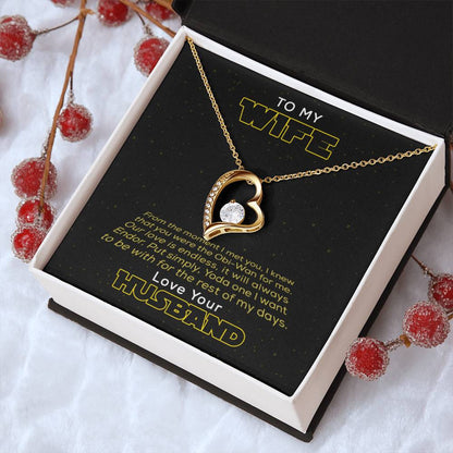 To My Wife Love You Longer With Pod Message Card Wife Necklace Gift For Wife Birthday Gift Anniversary Gift For Forever Love Necklace