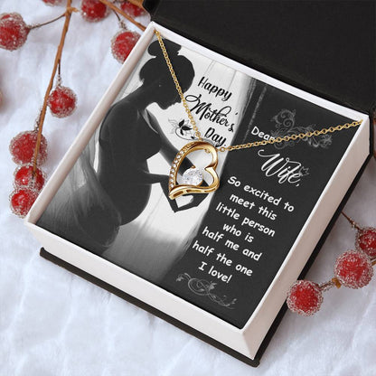 Dear Wife Happy Mother's Day Pregnant Forever Necklace 1 Forever Love Necklace