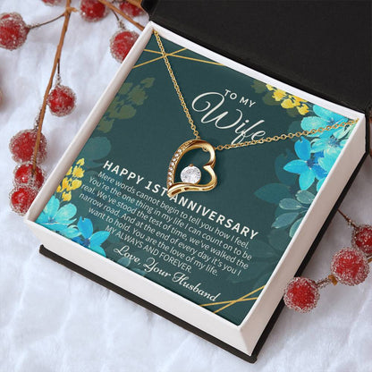 1st Anniversary Gift For Wife 1st Wedding Anniversary One Year Anniversary Gifts First Year Anniversary First Anniversary Gift For Forever Love Necklace