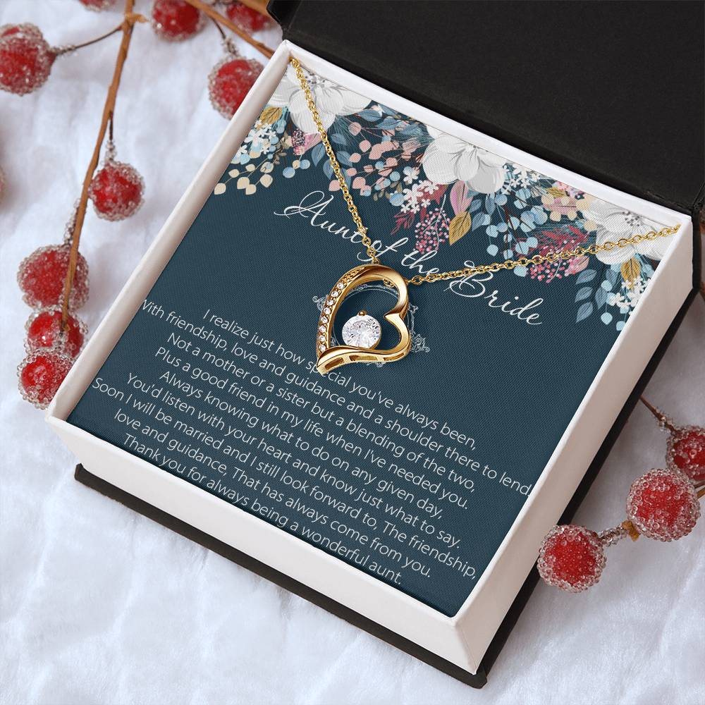 Aunt Of Bride Gift Aunt Of The Bride Necklace Aunt Forever Love Necklace Wedding Gift Auntie Gift For Your Wedding Wedding Gift For Forever Love Necklace