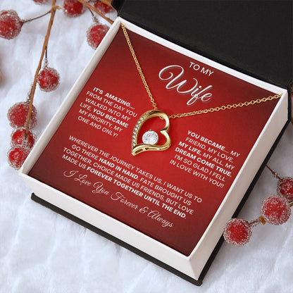 Wife Together Forever Hart Necklace Forever Love Necklace