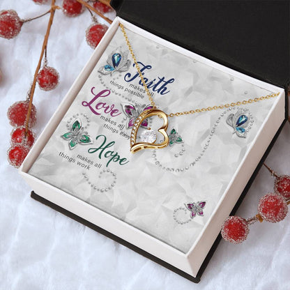 Butterfly Faith Customize Forever Love Necklace
