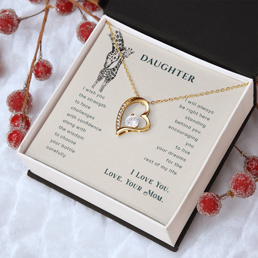 Daughter A Love Message From Mom Necklace Mother & Daughter Mom Gifts From Daughter Gift For Mom From Daughter Mother Forever Love Necklace