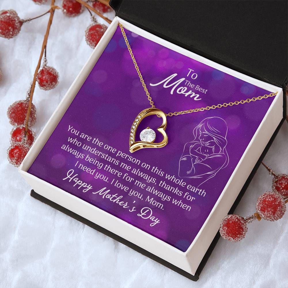 To The Best Mom Forever Love Necklace