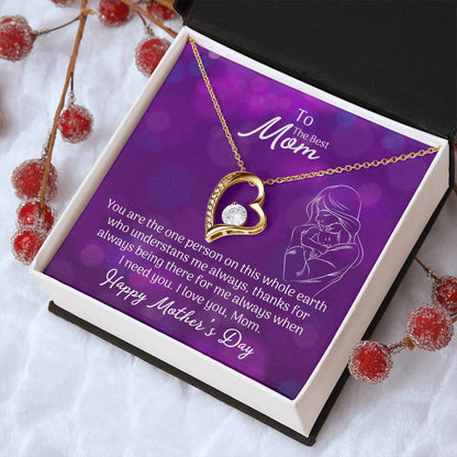 To The Best Mom Forever Love Necklace
