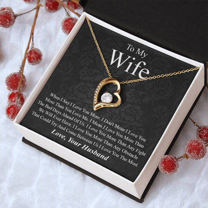 To My Wife I Love You The Most Forever Love Necklace
