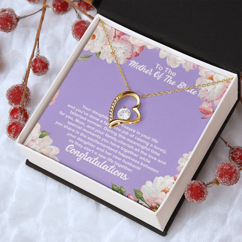 To The Mother Of The Bride Mother Of The Bride Gift From Daughter Mother Of The Bride Necklace Mom Wedding Gift Forever Love Necklace