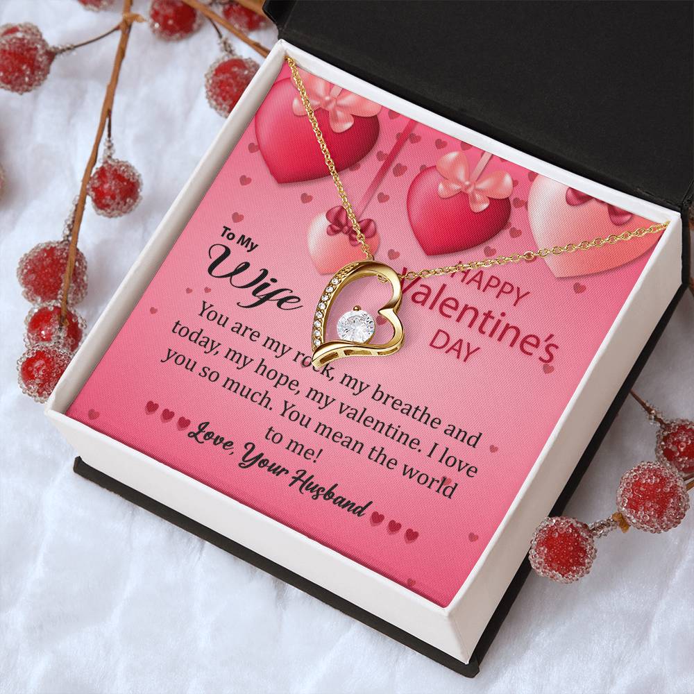 Valentine’s Day Gift For Wife Romantic Gifts For Wife Happy Valentine's Day Forever Love Necklace