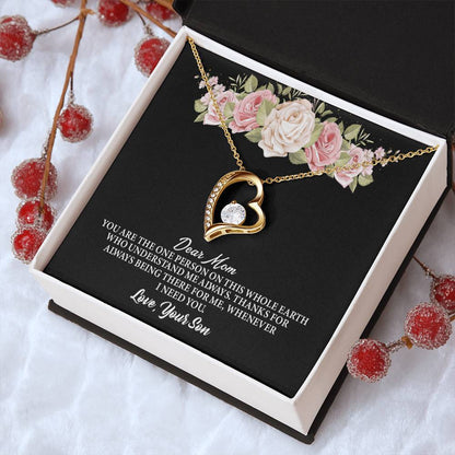 Dear Mom Mothers Day Gift Forever Love Necklace
