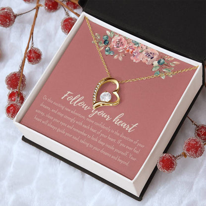 Follow Your Dream Trust Your Heart In Loving Memory Of Your Husband Memorial Gifts For Loss Of A Husband Forever Love Necklace