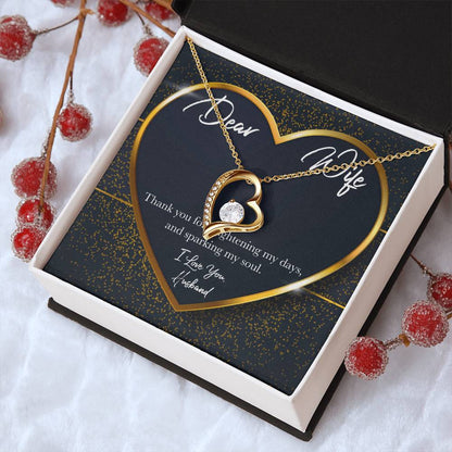 Anniversary Gift For Wife To My Wife Necklace Present For Wife Marriage Gifts Gift Ideas For Wife Wife Heart Necklace Birthday Forever Love Necklace