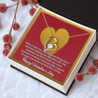 You Make Me Feel Like A King Forever Love Necklace
