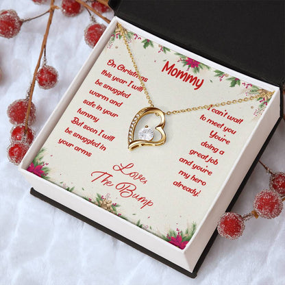 First Christmas Necklace New Mom Mother's Day Gift First Time Mom Gift New Mom Gift Jewelry Gift For New Mom Necklace Forever Love Necklace