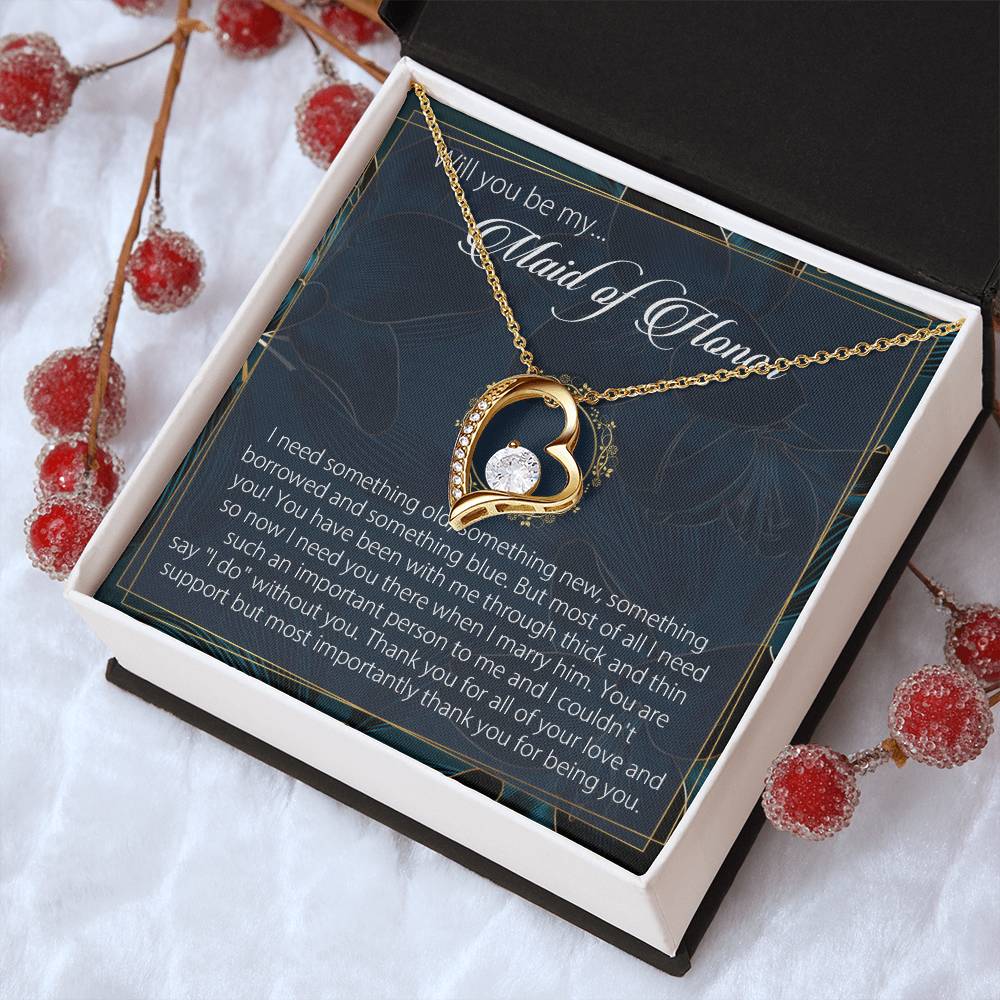 Will You Be My Maid Of Honor Necklace Gift Maid Of Honor Gift Necklace Maid Of Honor Wedding Gift Necklacemaid Of Honor Forever Love Forever Love Necklace