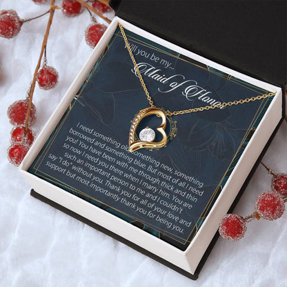 Will You Be My Maid Of Honor Necklace Gift Maid Of Honor Gift Necklace Maid Of Honor Wedding Gift Necklacemaid Of Honor Forever Love Forever Love Necklace