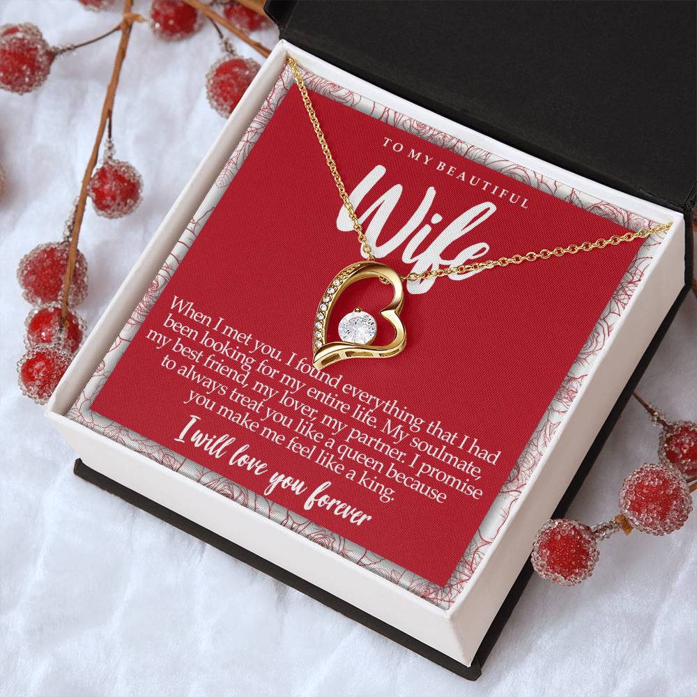 Forever Love Necklace And Message Card For Wife Forever Love Necklace